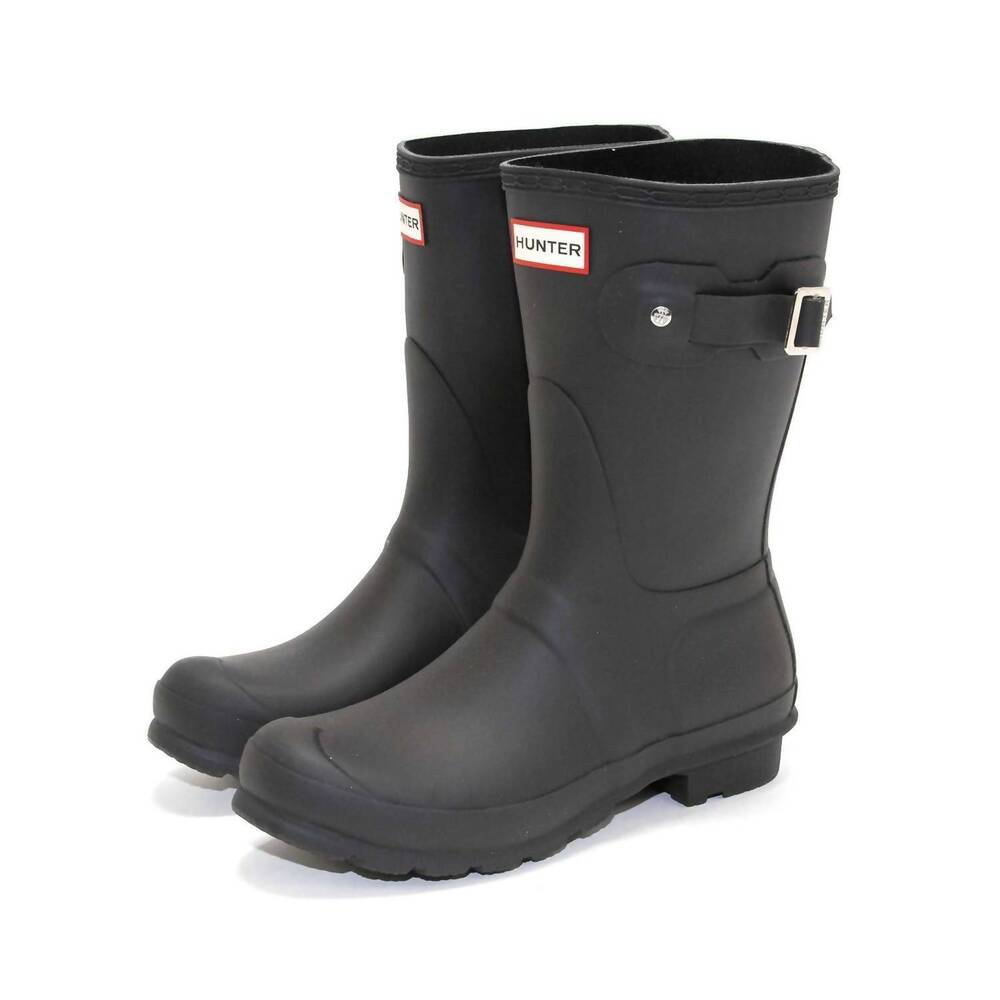NEW HUNTER women's original short rain boots in black